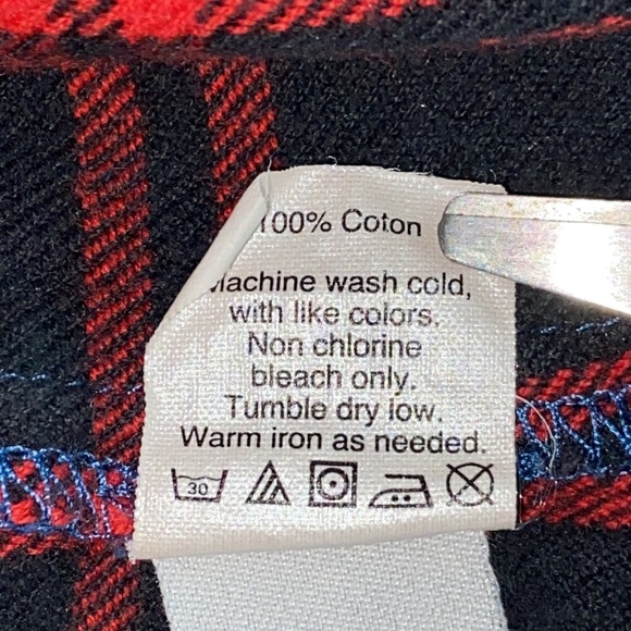 Madewell Blue Red Green Plaid Flannel Button Down Cabincore Casual Shirt 4925 - Picture 7 of 7